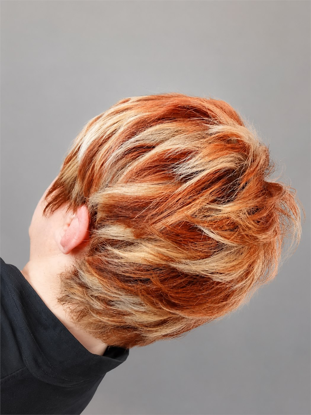 Coupe courte cuivrée méchée réalisée au Salon by Jean-Marc